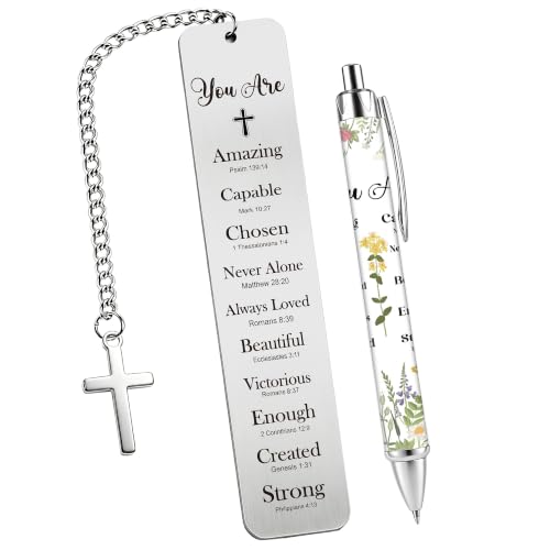 Bible Book Mark for Women, You are Amazing Metal Set with Pen - style: You Are Amazing