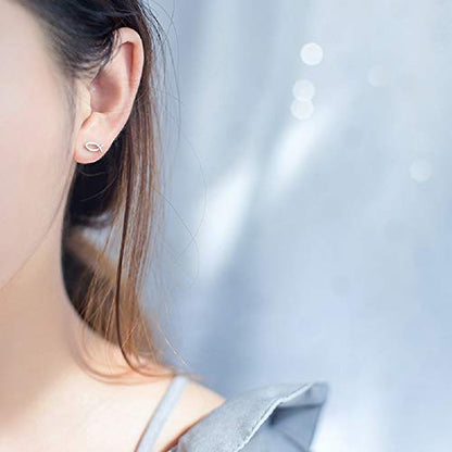 Cute Fish Sterling Silver Tiny Stud Earrings for Women Hypoallergenic Minimalist Ichthus
