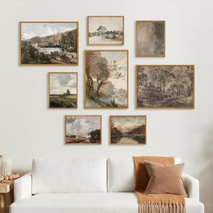 KBKBART Framed Neutral Wall Art, Earthy Abstract Canvas Prints 8x10inch - color: Earthy Painting, size: 10"L x 8"W