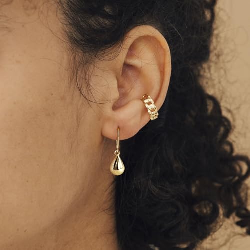 14K Gold Earring Cross Waterdrop Butterfly Heart Knot Earrings for Women Gold Silver Cross Leverback Drop Gold Silver Teardrop Hoop Dangle Earring White Gold Dangle Drop Earring - color: Gold-Waterdrop Leverback Dangle Earring