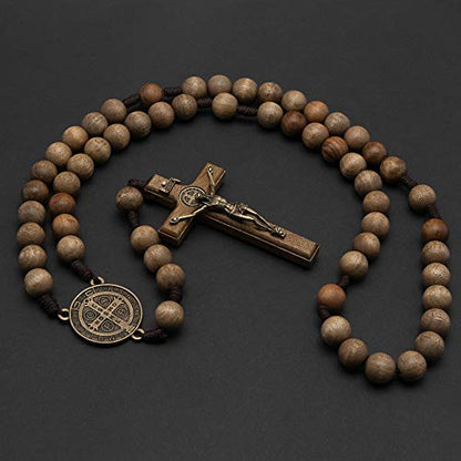 Intercession Wall Display Solid Wood Rosary (St Benedict)