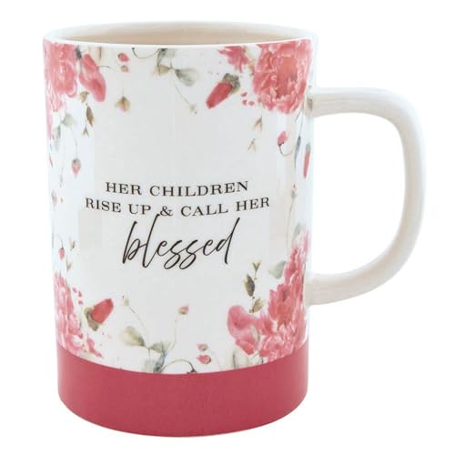 Faithworks Christian Gifts - Large Inspirational Ceramic Stoneware Mug Coffee Cup, 17-Ounces, Her Children Rise Up - color: Her Children Rise Up