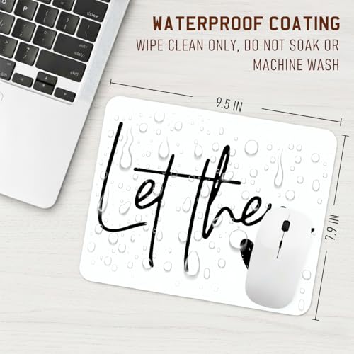 Let Them Inspirational Mouse Pad for Desk, Mental Health Gifts, Positive Affirmation Mousepads for Wireless Mouse Computers Laptop Home Office Supplies Accessories, 9.5x7.9 Inch(White) - color: 1