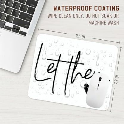 Let Them Inspirational Mouse Pad for Desk, Mental Health Gifts, Positive Affirmation Mousepads for Wireless Mouse Computers Laptop Home Office Supplies Accessories, 9.5x7.9 Inch(White) - color: 1