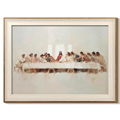 InSimSea Framed Christian Wall Art Last Supper Religious Art 12x16 In - color: Last Supper, size: 12"L x 16"W