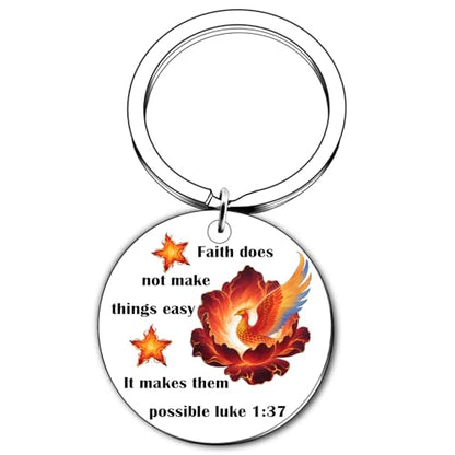 Christian Gifts for Women, Faith Inspirational Keychain, Christian Gifts Cross Keychains, Religious Gift for Pastor Sister Mom Teen Girls, Christmas Stocking Stuffers, Baptism Spiritual Gift