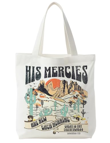 Bible Bags for Women, Christian Tote Bag, Gifts for Christian Women - color: Lamenfations 3:23