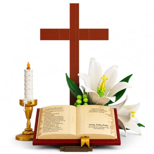 Christian Gifts for Women - Cross Bible Flower Building Set, 578-Piece - color: Multicolor