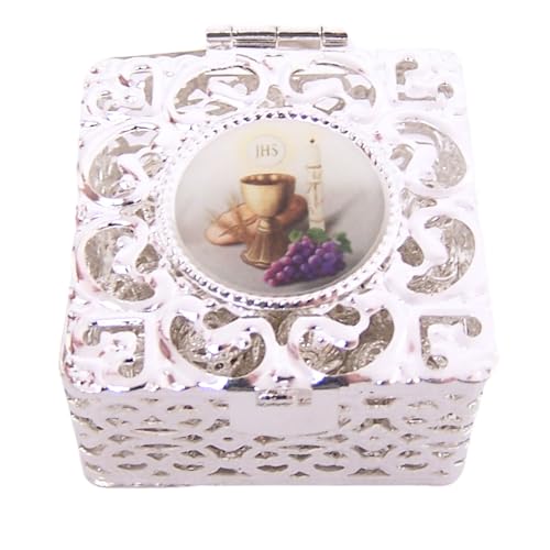 Wowser Light of Christ First Holy Communion Silver Tone Rosary