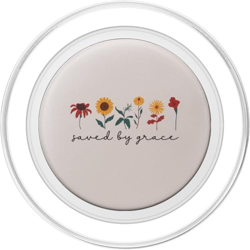 Saved By Grace Christian Bible 2:8 Ephesians Wildflowers PopSockets PopGrip for MagSafe - style: Magnetic PopGrip