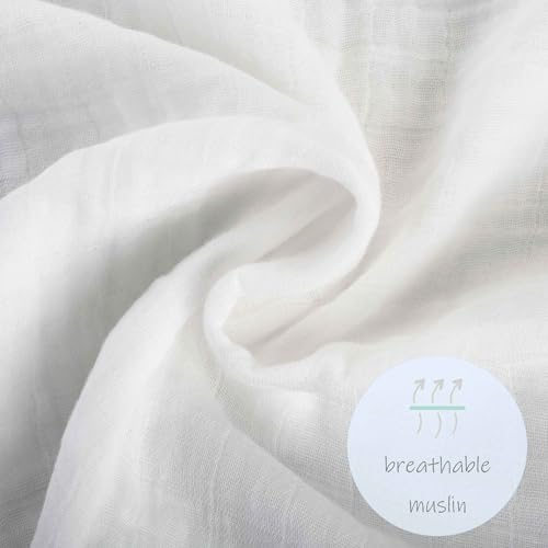 LollyBanks Muslin Swaddle Blanket, 47 x 47 in, Newborn Receiving Blanket - color: Beautiful Day