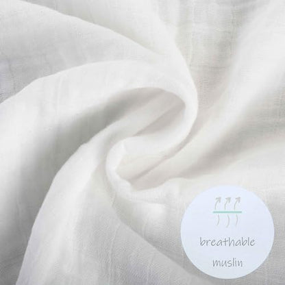 LollyBanks Muslin Swaddle Blanket, 47 x 47 in, Newborn Receiving Blanket - color: Beautiful Day