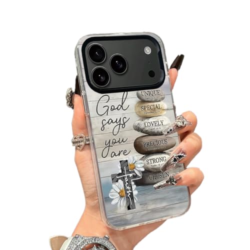 God Cross Wood Grain Phone Case Compatible with iPhone 17 Pro Case - color: Pattern 3, size: for iPhone 17 Pro