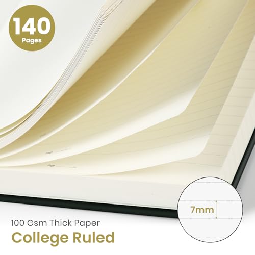 Taja Lined Spiral Journal for Women, A5 Cute Hardcover Notebook for Work - color: Q-Wildwood Fox