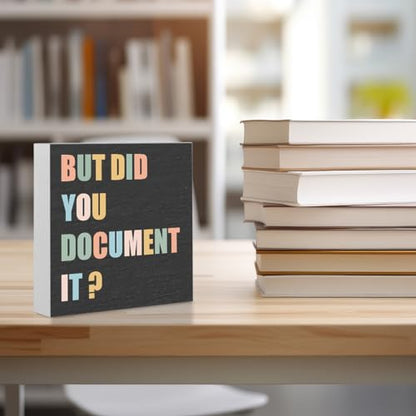 Funny Office Supplies Rustic Country Desk Decor White Wooden Box Sign - color: White0401