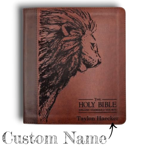 J2 Personalized ESV Journal Study Bible, Lion Engraving