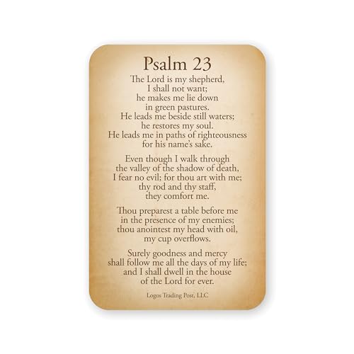 Logos Trading Post Psalm 23 Wallet Scripture Cards, Pack of 24 - color: Catholic