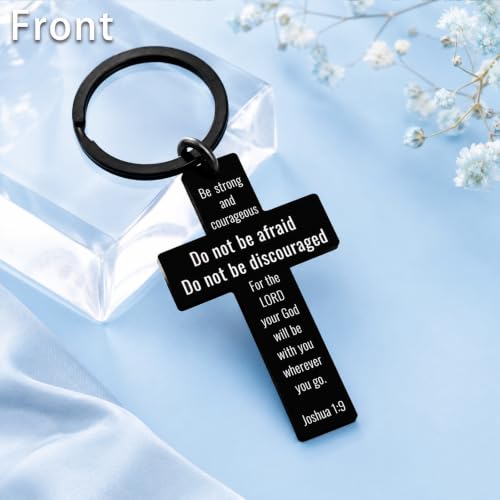 Cross Keychain for Men Bible Verse Christian Gifts Jesus Keychain for Women