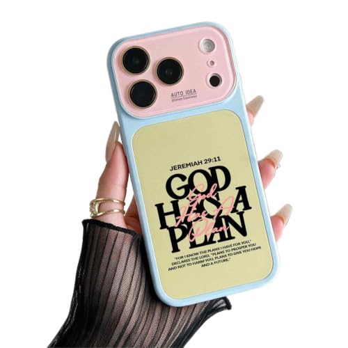 Y2K God Has A Plan Jeremiah 29:11 Phone Case for iPhone 13, Blue - color: Bluepinkyellow, size: iPhone 13