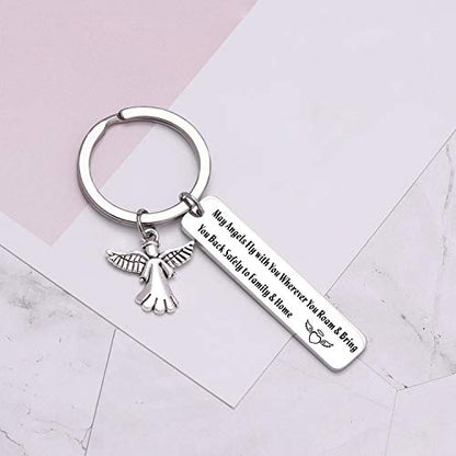 Keytells New Driver Gifts Keychain, Travel Keychain For Pilot, Flight Attendant Gifts