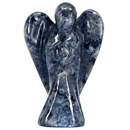 Nelson Creations 2 Inch Larvikite Guardian Angel Figurine - color: Larvikite