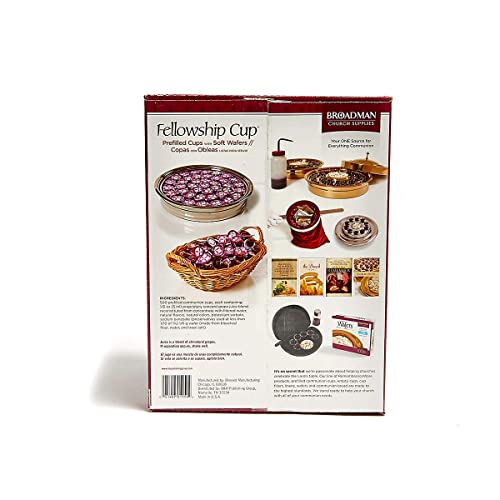 Broadman Pre-filled Communion Fellowship Cup Juice and Wafer Set, 500 Count - size: 500 Count (Pack of 1)