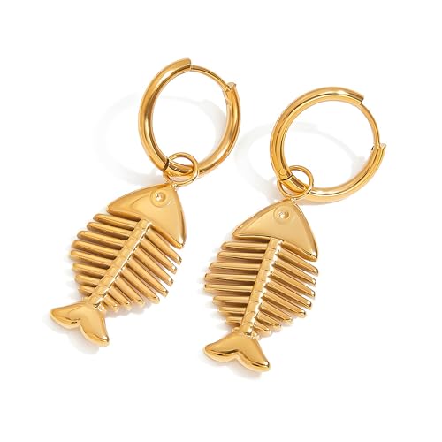 Gold Silver Hoop Earrings for Women - color: gold A