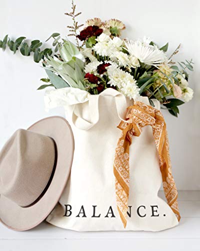 The Cotton & Canvas Co. Beach, Grocery, Farmers Market, Shopping and Travel Reusable Shoulder Tote and Handbag … - style: Balance