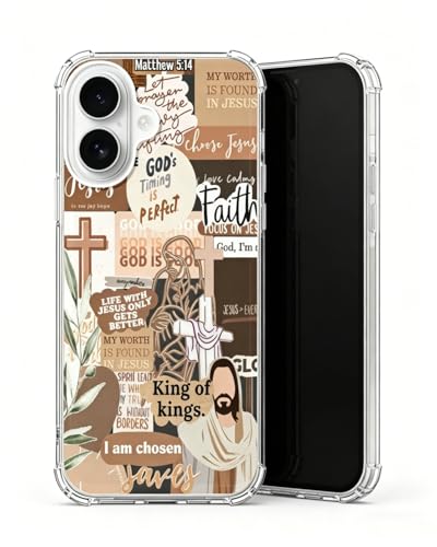 Jesus Faith Phone Case Compatible with iPhone 17, Christian Quotes Aesthetic Phone Cover for iPhone 17, Cool TPU Phone Case Cover - color: Jesus Faith Aesthetic