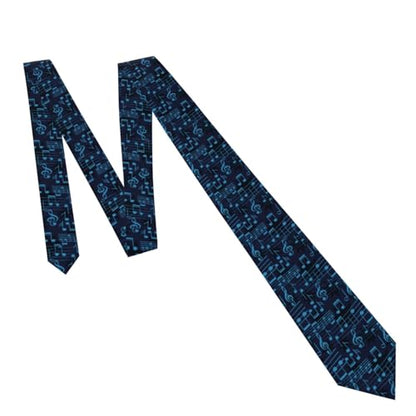 Men's Neckties, Novelty Printed Skinny Tie for Work Casual Party - color: Music