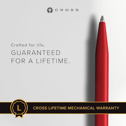 Cross Click Refillable Ballpoint Pen, Medium, Crimson Lacquer - color: Red
