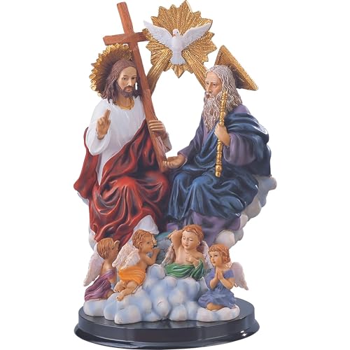 ICE Armor 9" H Holy Trinity Father, Son, and Holy Spirit Figurine Religious Decoration Holy Figurine Religious Decoration
