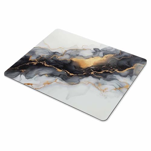 SSOIU Grey Marble Rectangular Mouse Mat, Non-Slip Rubber Base Office Mouse Pad 9.5 X 7.9 Inch (240mmX200mmX3mm) - color: SS23