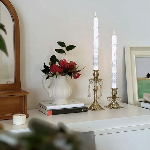 Catholic Baptism Candle - Boys & Girls - Silver, Religious, Unscented, 9.8" x 0.7" - color: Silver Candle