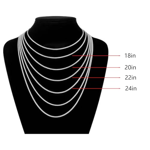 Cross Necklace for Men, Silver Black Cross Stainless Steel Pendant Necklace, Mens Necklace 18, 20, 22, 24 Inch (2Pcs)