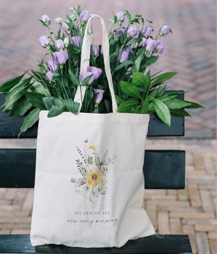 Inspirational Christian Bible Verse Foral Tote Bag for Women - color: Bible3
