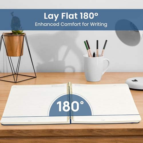 Taja Large Spiral Lined Journal for Women and Men, Notebook for Work - color: N-Starlit Peaks