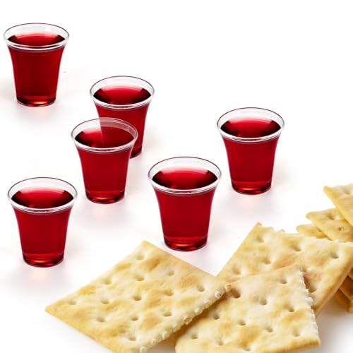 Bekith 2000 Pack Communion Cups, Plastic Disposable Cup Fits Standard Holy Communion Trays, 0.5 Ounce, Clear - size: 1000 Count (Pack of 2)