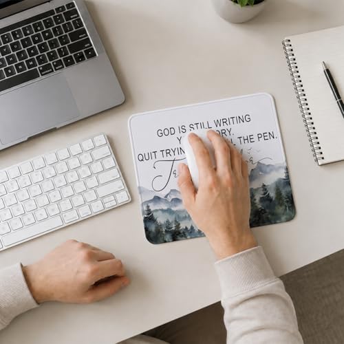 QIYUHOY Inspirational Christian Mouse Pad Gifts for Women, 9.5x7.9 Inch - color: God is Still Writing Your Story