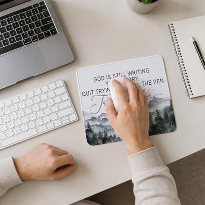 QIYUHOY Inspirational Christian Mouse Pad Gifts for Women, 9.5x7.9 Inch - color: God is Still Writing Your Story