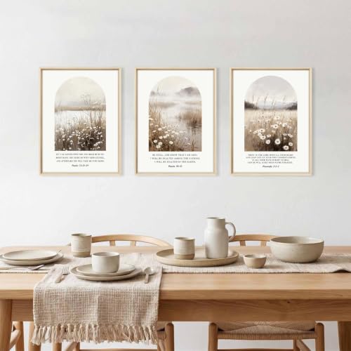 Christian Bible Verse Scripture Daisy Framed Canvas Wall Art Set-12"x16"x3 - color: Christian Bible Verse Wall Art, size: 12"L x 16"W