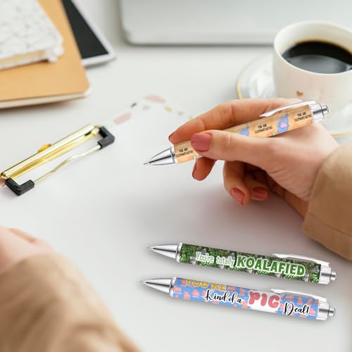 6PCS Animal Pun Ballpoint Pens - Cute and Fun Pens with Smooth Writing Quick-Dry Ink, Inspirational School Supplies and Office Decor, Gift for Students, Teachers and Colleague - style: Animal