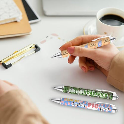 6PCS Animal Pun Ballpoint Pens - Cute and Fun Pens with Smooth Writing Quick-Dry Ink, Inspirational School Supplies and Office Decor, Gift for Students, Teachers and Colleague - style: Animal