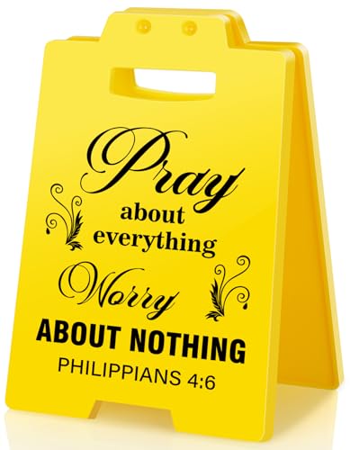 Christian Bible Verse for Women - Pray About Everything, Worry About Nothing, Quote Philippians 4:6, Motivational Religion Desk Decor for Women Men Friend Galentines Valentines Day Birthday - style: PRAY ABOUT EVERYTHING, WORRY ABOUT NOTHING