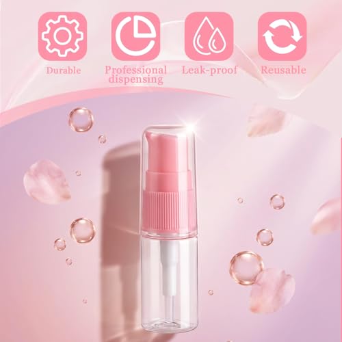 6PCS 10ML 0.34oz Transparent BPA Free Empty Portable Pump Press Push Bottles Jars Containers For Serums Skin Care Foundations Lotion Cream Cosmetic Liquid Essential Oils Toiletries