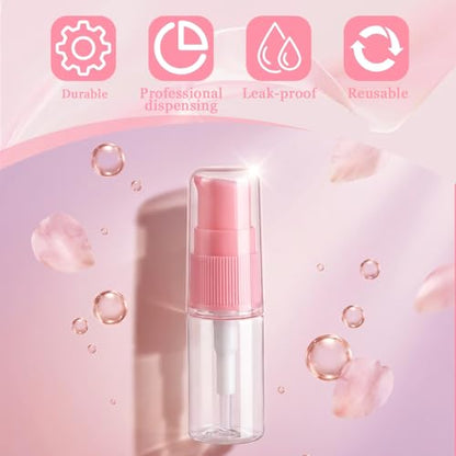 6PCS 10ML 0.34oz Transparent BPA Free Empty Portable Pump Press Push Bottles Jars Containers For Serums Skin Care Foundations Lotion Cream Cosmetic Liquid Essential Oils Toiletries