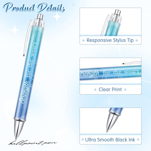 Tinlade 10 Pcs Christian Bible Verse Ballpoint Ink Pens,Watercolor - style: Watercolor