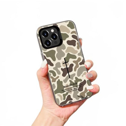 Christian Cross Camo Phone Case Compatible with iPhone 13 Pro - color: Camouflage Cross, size: for iPhone 13 Pro 6.1″