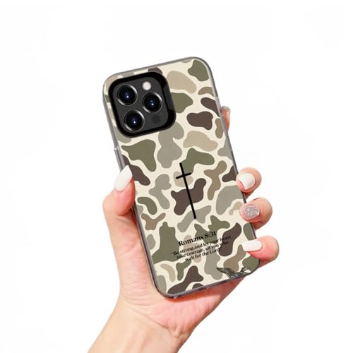 Christian Cross Camo Phone Case Compatible with iPhone 13 Pro Max - color: Camouflage Cross, size: for iPhone 13 Pro Max 6.7″