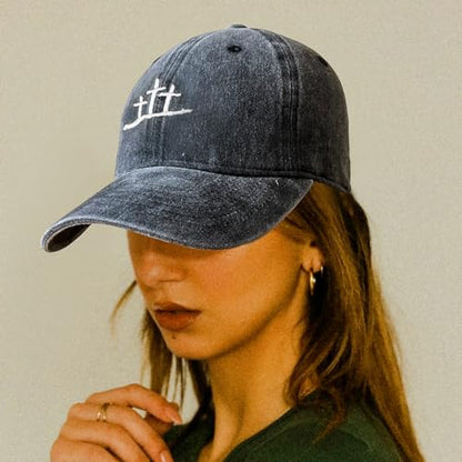 Christmas Embroidered Snapback Baseball Cap for Men Women Cross Adjustable Structured Dad Hat - color: Cross Black